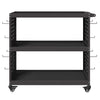 Tool Trolley with Shelf with Wheel with Storage Manual Black Medium Metal