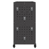 Tool Trolley with Shelf with Wheel with Storage Manual Black Medium Metal