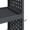 Tool Trolley with Shelf with Wheel with Storage Manual Anthracite Medium Metal