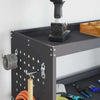 Tool Trolley with Shelf with Wheel with Storage Manual Anthracite Medium Metal