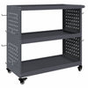 Tool Trolley with Shelf with Wheel with Storage Manual Anthracite Medium Metal