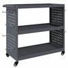 Tool Trolley with Shelf with Wheel with Storage Manual Anthracite Medium Metal