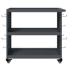 Tool Trolley with Shelf with Wheel with Storage Manual Anthracite Medium Metal