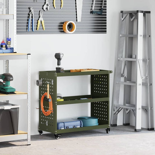 Tool Trolley Olive Green 75 x 35 x 73 cm Cold-rolled Steel