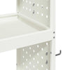 Tool Trolley with Shelf with Wheel with Storage Manual White 65 x 35 x 111 cm Metal