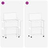 Tool Trolley with Shelf with Wheel with Storage Manual White 65 x 35 x 111 cm Metal