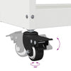 Tool Trolley with Shelf with Wheel with Storage Manual White 65 x 35 x 111 cm Metal