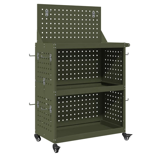 Tool Trolley Olive Green 65 x 35 x 111 cm Cold-rolled Steel