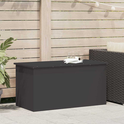 Garden Storage Cushion Box Steel 100 x 50.5 x 50 cm 220 Black