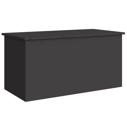 Garden Storage Cushion Box Steel 100 x 50.5 x 50 cm 220 Black