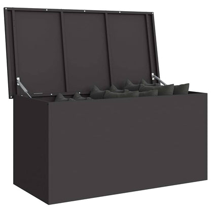 Garden Storage Cushion Box Steel 100 x 50.5 x 50 cm 220 Black