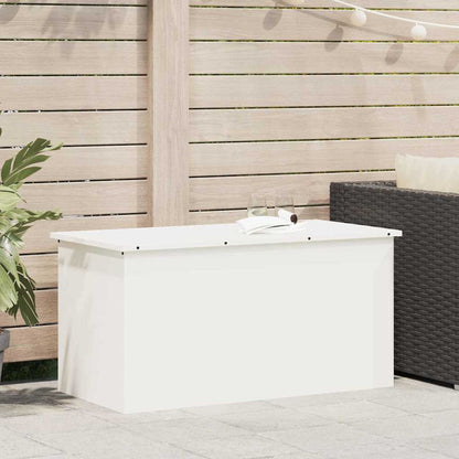 Garden Storage Cushion Box Steel 100 x 50.5 x 50 cm 220 White