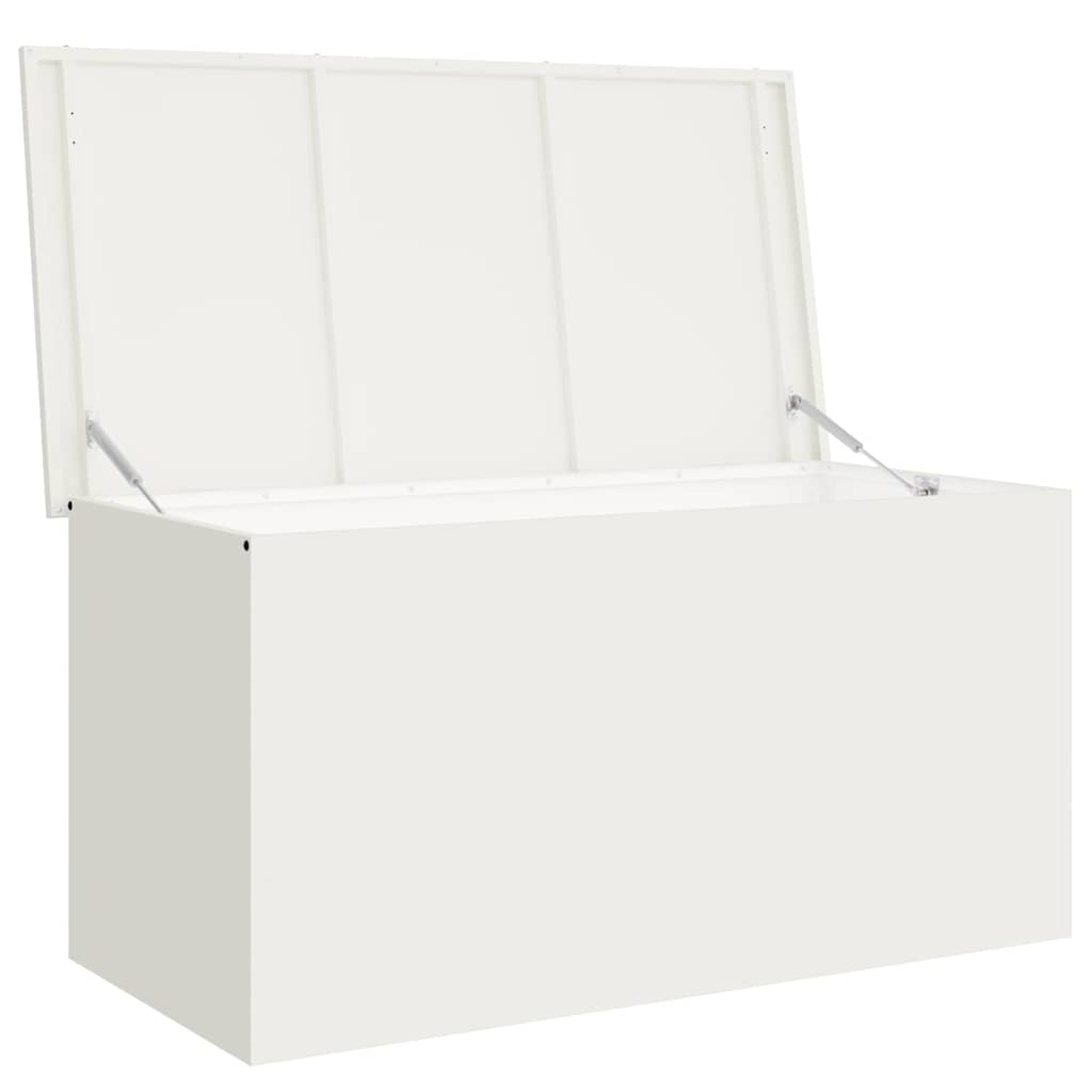Garden Storage Cushion Box Steel 100 x 50.5 x 50 cm 220 White