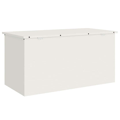 Garden Storage Cushion Box Steel 100 x 50.5 x 50 cm 220 White