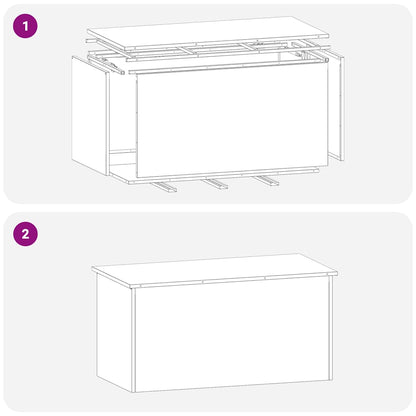 Garden Storage Cushion Box Steel 100 x 50.5 x 50 cm 220