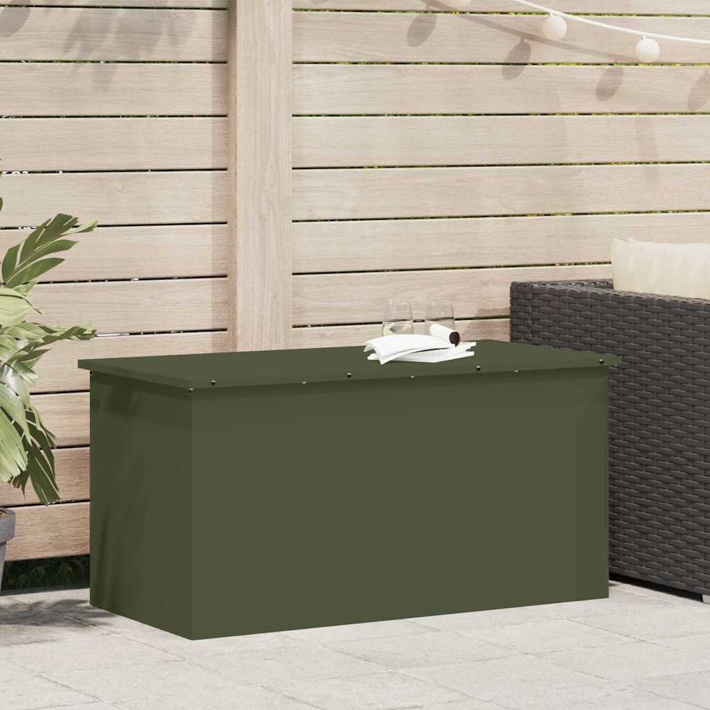 Garden Storage Cushion Box Galvanised Steel 100 x 50.5 x 50 cm