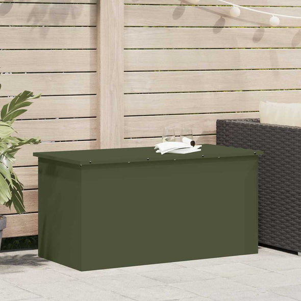 Outdoor Storage Box with Storage Olive green 100 x 50.5 x 50 cm
