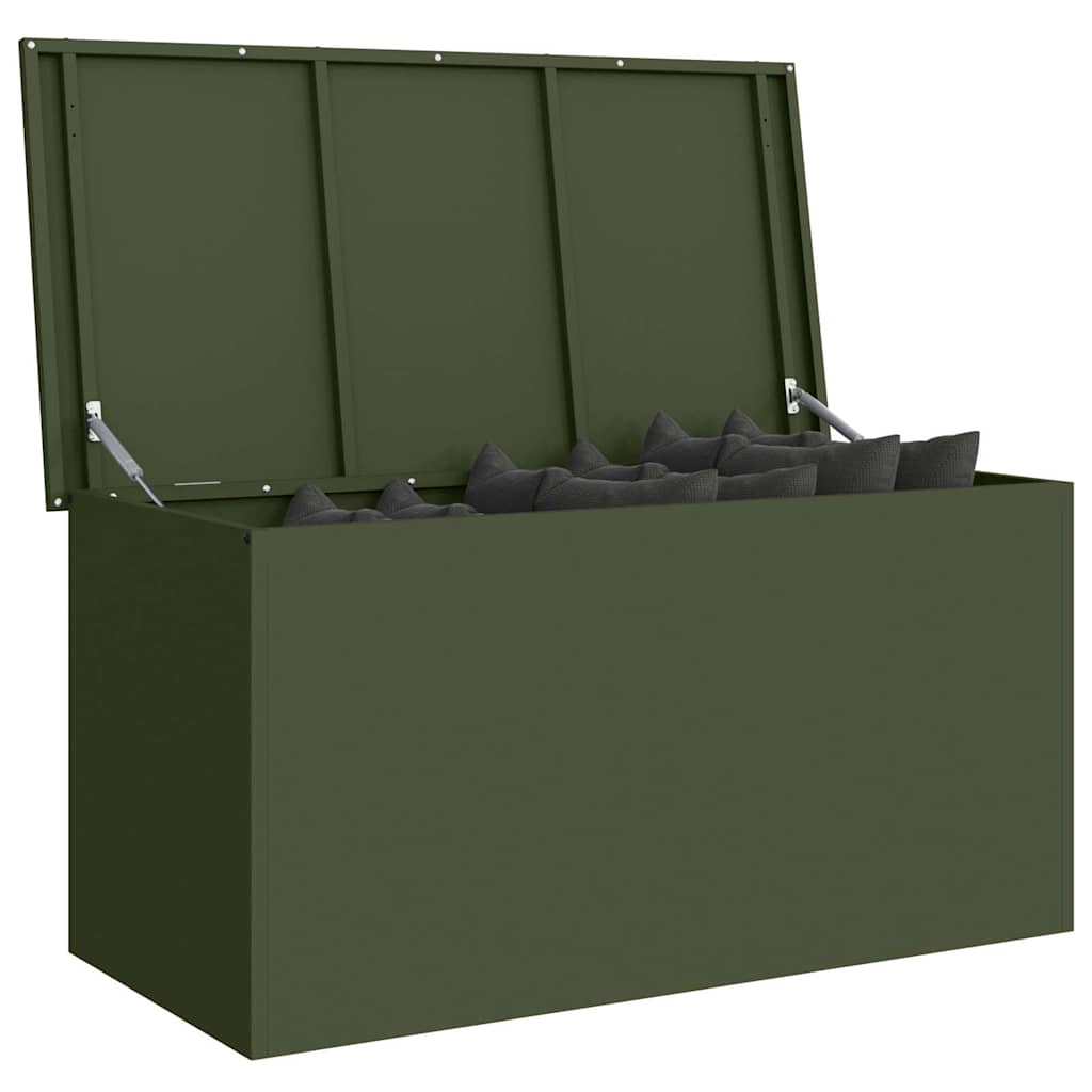 Garden Storage Cushion Box Galvanised Steel 100 x 50.5 x 50 cm
