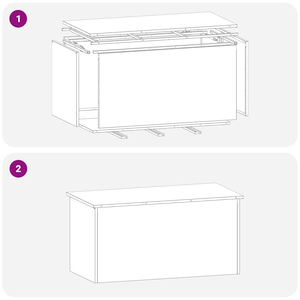 Garden Storage Cushion Box Steel 100 x 50.5 x 50 cm 220 Silver