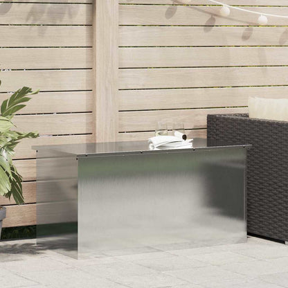 Garden Storage Cushion Box Steel 100 x 50.5 x 50 cm 220 Silver