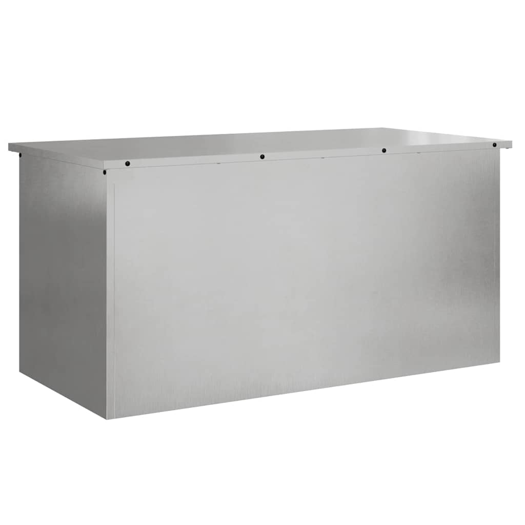 Garden Storage Cushion Box Steel 100 x 50.5 x 50 cm 220 Silver