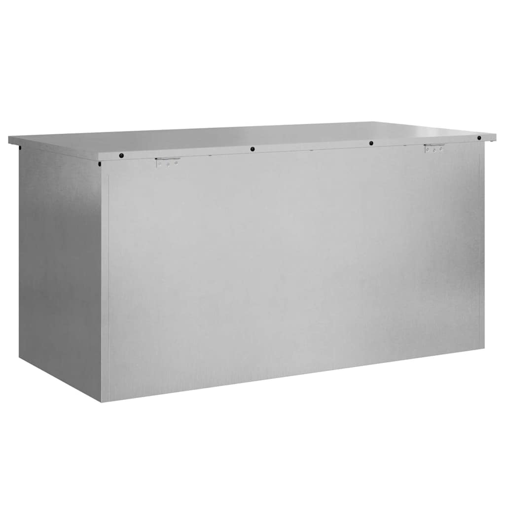 Garden Storage Cushion Box Steel 100 x 50.5 x 50 cm 220 Silver