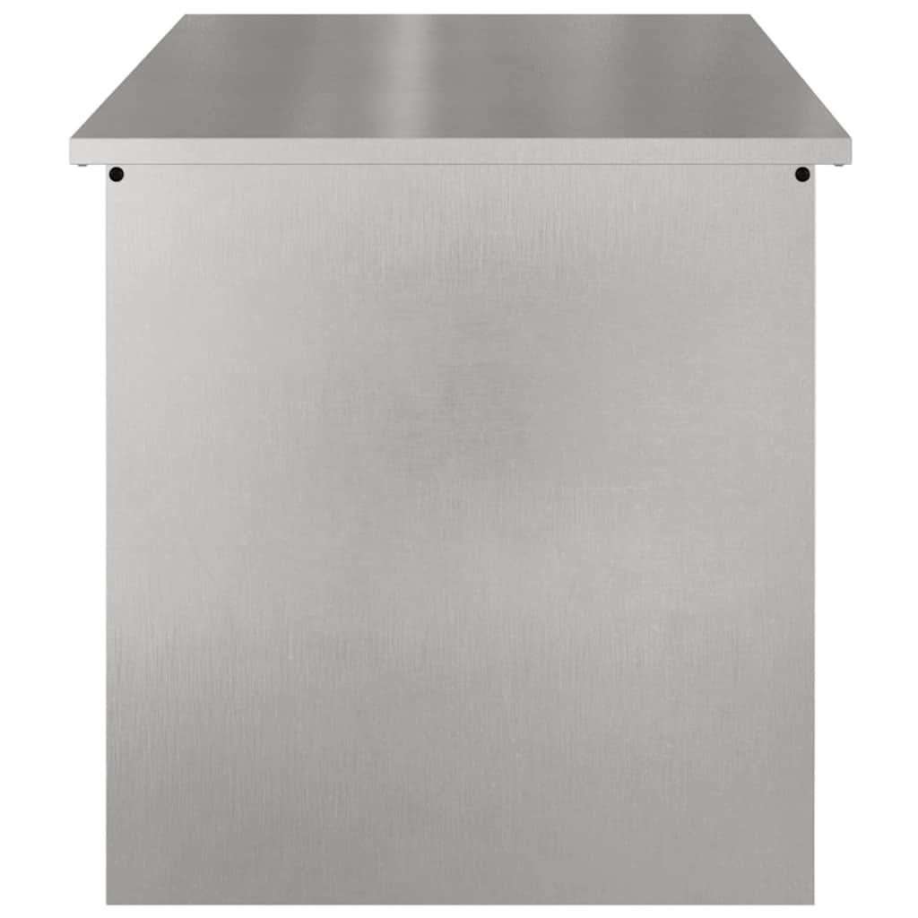 Garden Storage Cushion Box Steel 100 x 50.5 x 50 cm 220 Silver