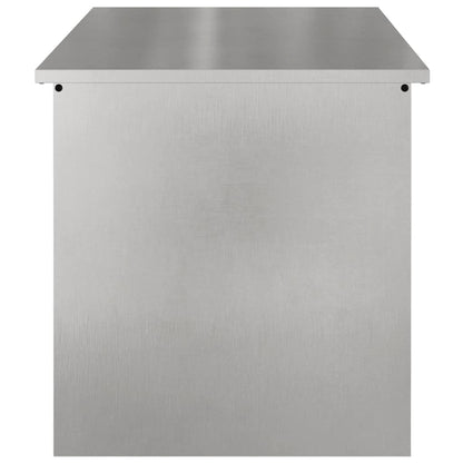 Garden Storage Cushion Box Steel 100 x 50.5 x 50 cm 220 Silver