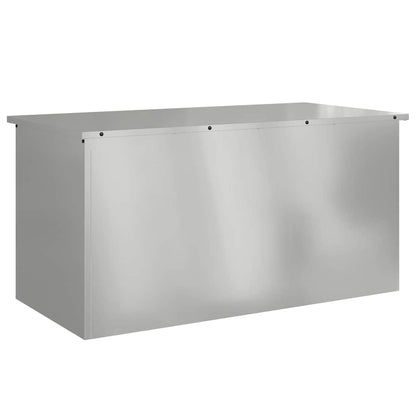Garden Storage Cushion Box Steel 100 x 50.5 x 50 cm 220 Silver