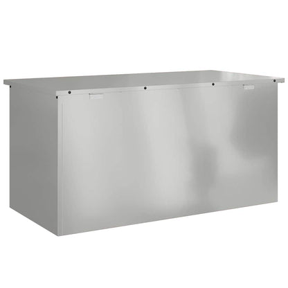 Garden Storage Cushion Box Steel 100 x 50.5 x 50 cm 220 Silver