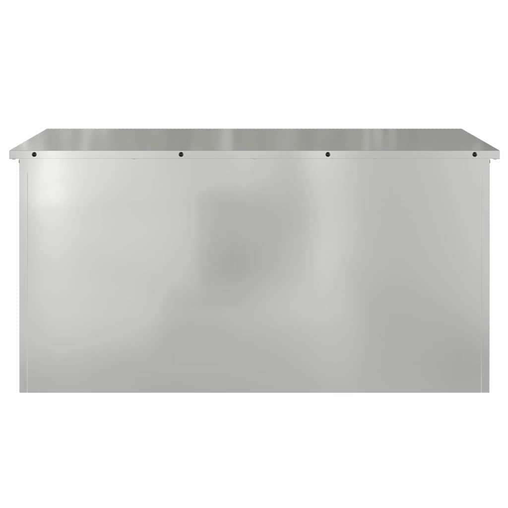 Garden Storage Cushion Box Steel 100 x 50.5 x 50 cm 220 Silver