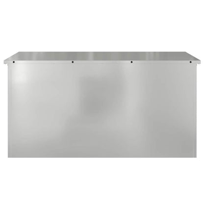 Garden Storage Cushion Box Steel 100 x 50.5 x 50 cm 220 Silver