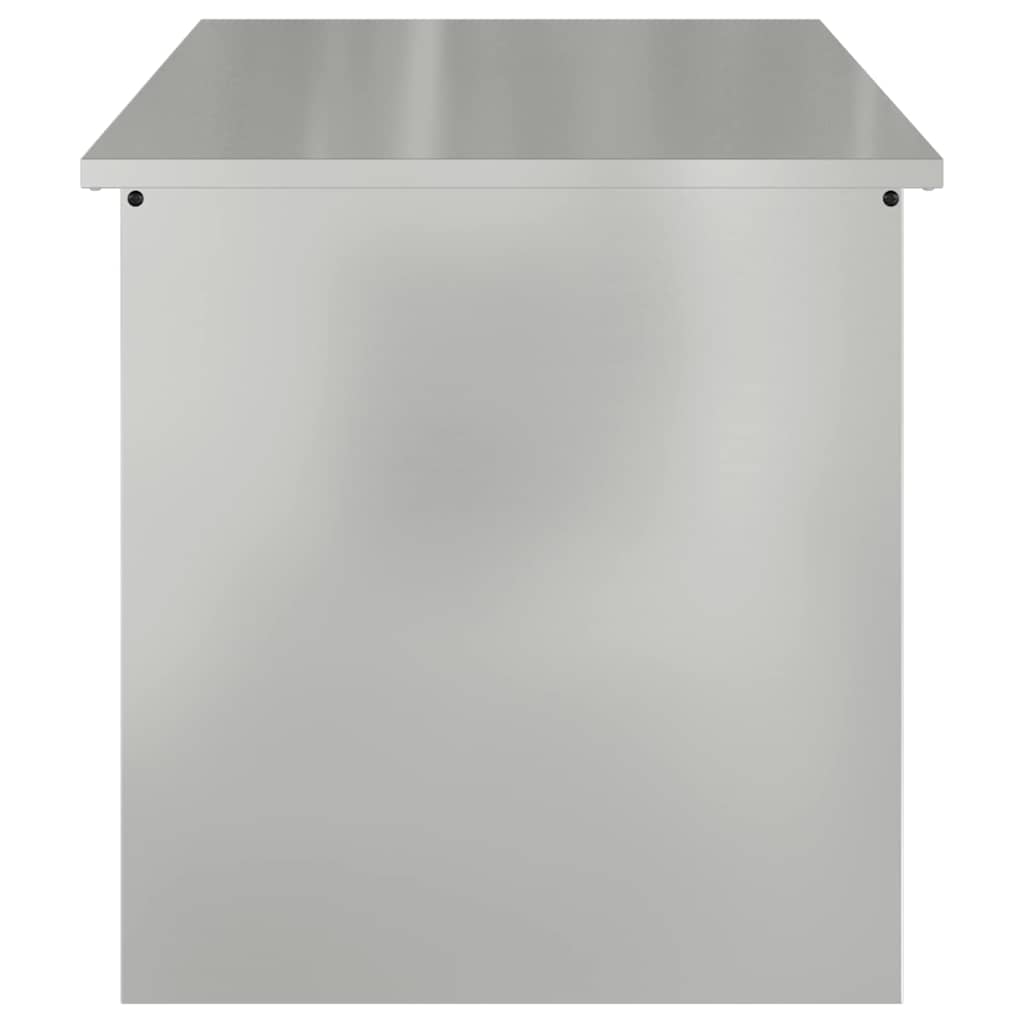 Garden Storage Cushion Box Steel 100 x 50.5 x 50 cm 220 Silver