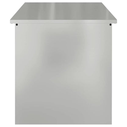 Garden Storage Cushion Box Steel 100 x 50.5 x 50 cm 220 Silver