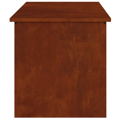 Garden Storage Cushion Box Steel 100 x 50.5 x 50 cm 220 Rusty