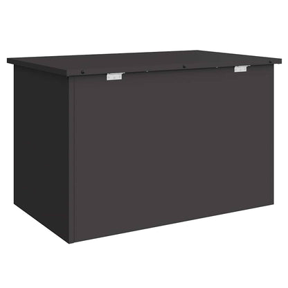 Garden Storage Cushion Box Steel 80 x 50.5 x 50 cm 180 Black
