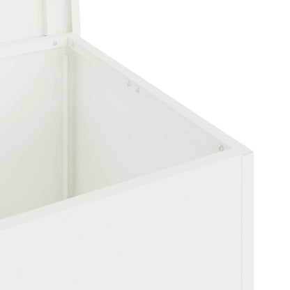 Garden Storage Cushion Box Steel 80 x 50.5 x 50 cm 220 White