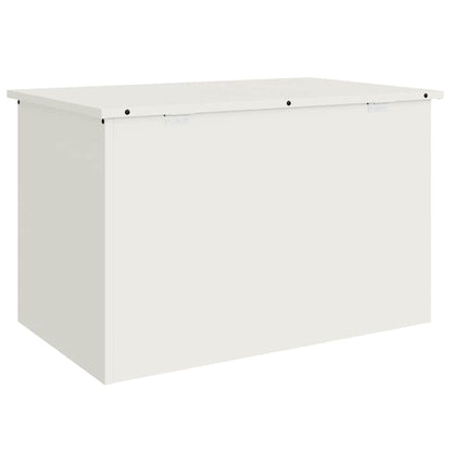 Garden Storage Cushion Box Steel 80 x 50.5 x 50 cm 220 White