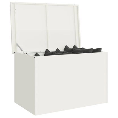 Garden Storage Cushion Box Steel 80 x 50.5 x 50 cm 220 White