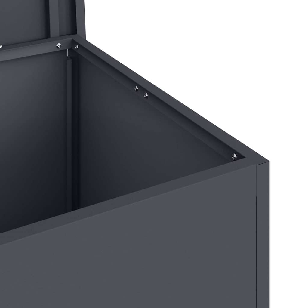 Garden Storage Cushion Box Steel 80 x 50.5 x 50 cm 180