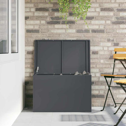 Garden Storage Cushion Box Steel 80 x 50.5 x 50 cm 180