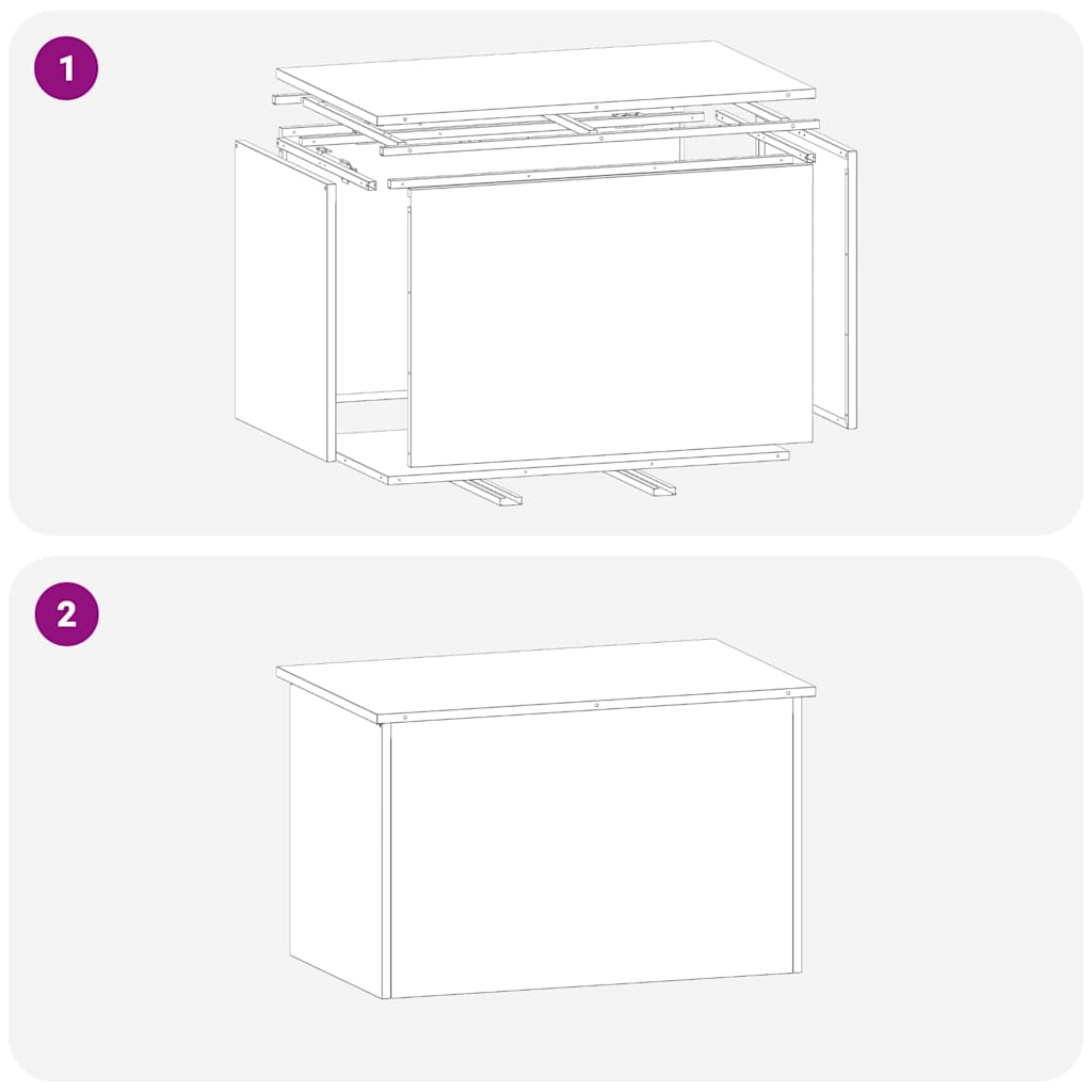 Garden Storage Cushion Box Steel 80 x 50.5 x 50 cm 175 L