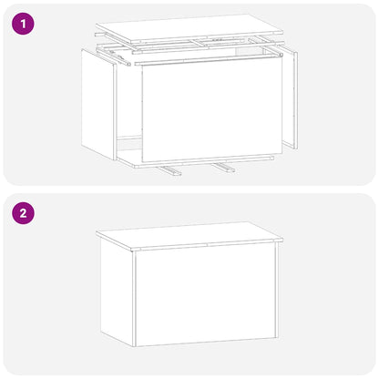 Garden Storage Cushion Box Steel 80 x 50.5 x 50 cm 175 L