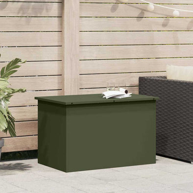 Outdoor Storage Box with Storage Olive green 80 x 50.5 x 50 cm