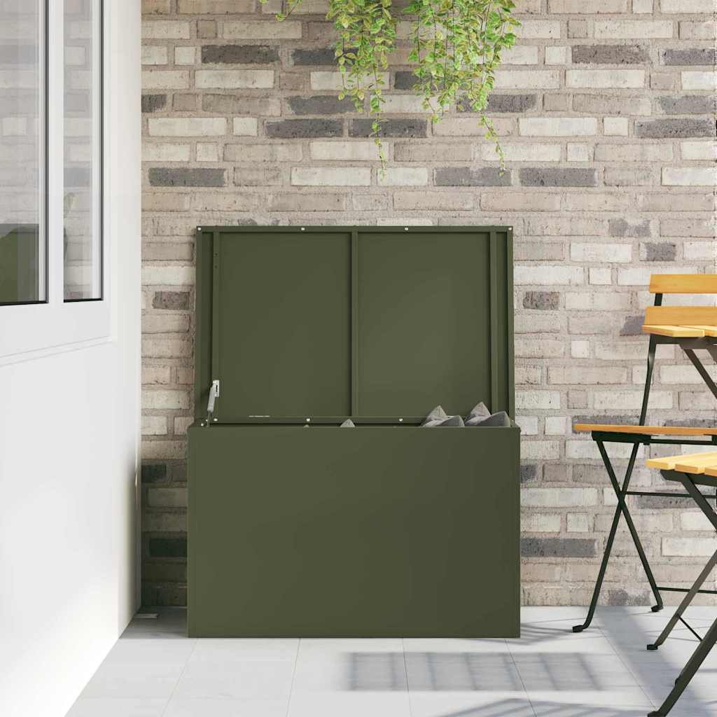 Garden Storage Cushion Box Steel 80 x 50.5 x 50 cm 175 L