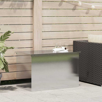 Garden Storage Cushion Box Steel 80 x 50.5 x 50 cm 220 Silver