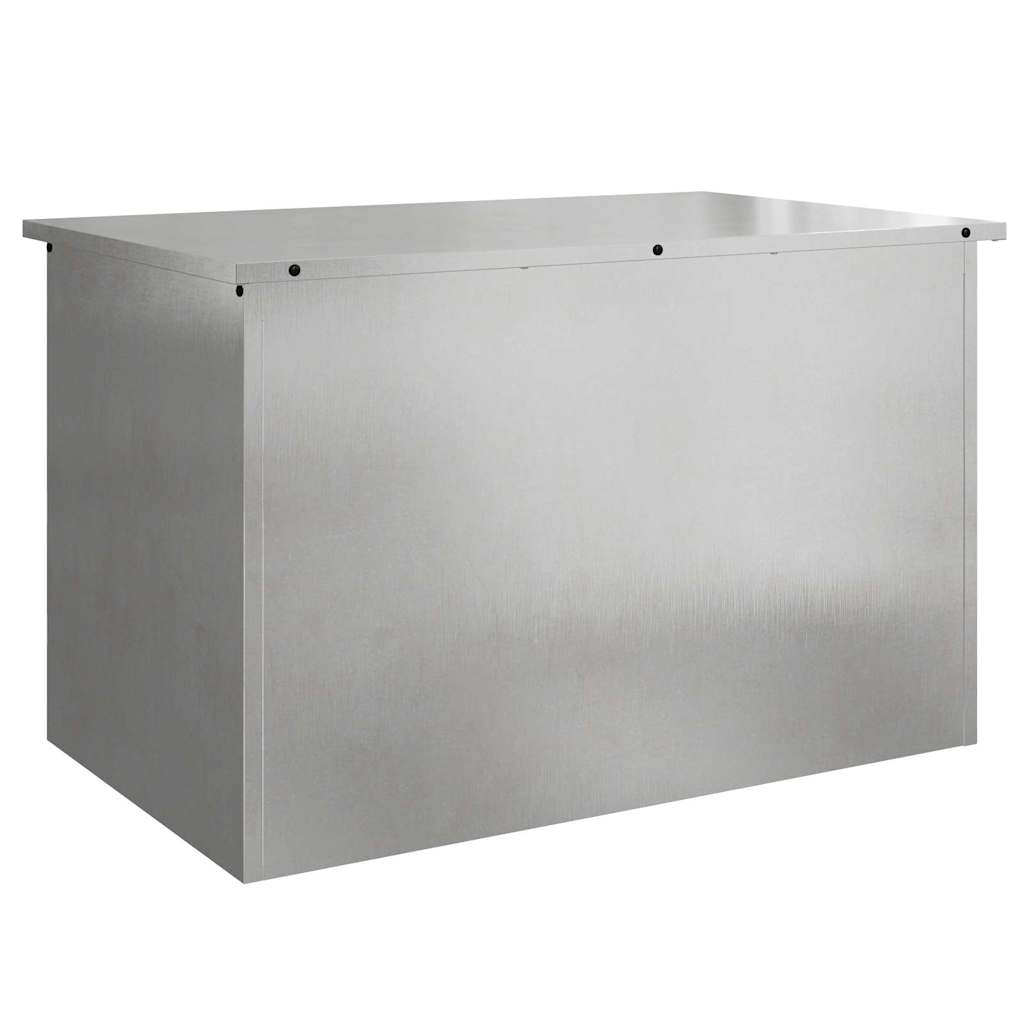 Garden Storage Cushion Box Steel 80 x 50.5 x 50 cm 220 Silver