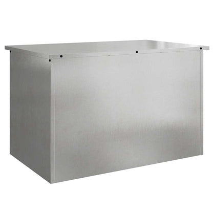 Garden Storage Cushion Box Steel 80 x 50.5 x 50 cm 220 Silver