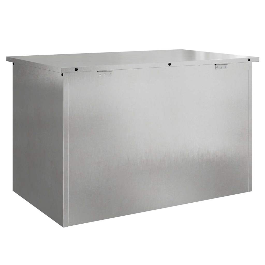 Garden Storage Cushion Box Steel 80 x 50.5 x 50 cm 220 Silver