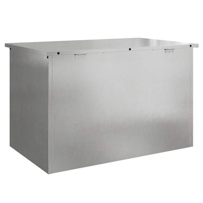 Garden Storage Cushion Box Steel 80 x 50.5 x 50 cm 220 Silver